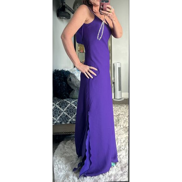 Stunning Backless Purple Formal Dress by M Studio, Size 1. - Picture 10 of 10